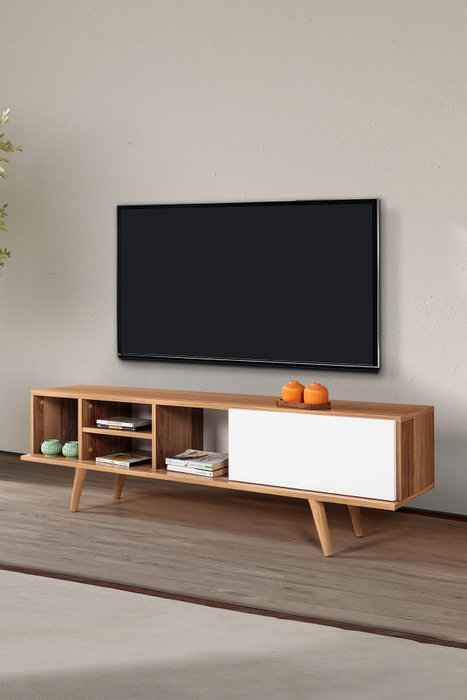 Hanah Home Ela 3633 Soporte para TV Nogal y Blanco